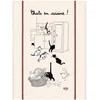 Image de Torchon de cuisine rectangulaire en coton Les chats de Dubout