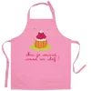 Image de Tablier de cuisine enfant Je cuisine comme un chef recyclé rose 52 x 63 cm Winkler