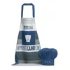 Image de WINKLER - Set Tablier + Toque enfant Indigo - 100% coton - Petit Ange