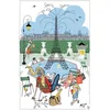 Image de Torchon Les jardins parisiens blanc 48 x 72 cm Winkler