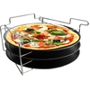 Image de Baumalu - 3 Plaques à pizza avec support noir - 39x34.5x2.5 cm OS
