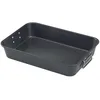 Image de BAUMALU, Plat à four compact, en acier carbone durable, avec revêtement antiadhésif, format idéal pour gratins individuels ou cuisson duo, nettoyage facile, 30 x 22 cm, noir