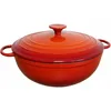 Image de "BAUMALU Cocotte fonte ronde basse - 26 cm - Rouge dégradé Tradition"