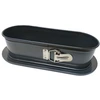 Image de Baumalu - Moule ovale à charnières acier revêtu Sucre et Gourmandises anthracite - 31x12 cm OS