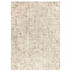 Image de Thedecofactory Tapis en Cuir recyclé Damier Blanc 120x170