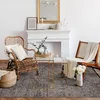 Image de Thedecofactory Milano - Tapis tissé Plat Coton Noir et reflet lumière Anthracite 120x170