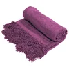 Image de Thedecofactory Plaid à Franges en Viscose Rose Dalhia 130x150