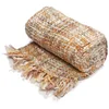 Image de Thedecofactory Plaid Esprit Tricot Orange 130x170