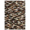 Image de Thedecofactory Tapis en Cuir recyclé Lignes Marron 160x230