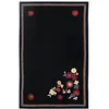 Image de Thedecofactory Plaid brodé de Fleurs Noir 90x140