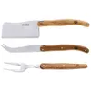 Image de Coffret naturel 3 pièces à fromage - JEAN DUBOST - Laguiole - Manche en chêne