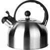Image de ROSSETTO Bouilloire Sifflante Induction 2,5 L Inox Théières pour Cuisinière, Bouilloire gaz, Poignée Résistante à la Chaleur, Tous Feu Donc Induction, Théière avec Sifflet pour, Inox