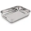 Image de ROSSETTO Plat à four Inox Rectangulaire avec Poignées 30cm x 22cm Plat de cuisson en Acier Inoxydable Bac de Cuisson en INOX Plat à Lasagne