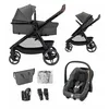 Image de MAXI-COSI Poussette 3 en 1 Zelia S Trio2 Nacelle+Siège auto Cabriofix S iSize+Sac à langer+habillage pluie 0-22Kg Dark grey
