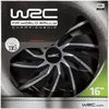Image de Lot de 4 enjoliveurs Bi-couleur gris & noir 16 pouces - WRC - TURBO - Look racing - Fixation simple et rapide par clips