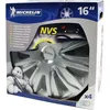Image de Lot de 4 enjoliveurs gris métallisés - MICHELIN - 16 pouces - Fixation simple par clips - NVS 42 pastille réflechissante