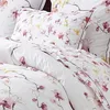 Image de Tradilinge - Taie d'oreiller imprimée Fleurs et Oiseaux Percale de Coton/Coton Rose Clair 50x70 cm