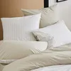 Image de Tradilinge - Taie d'oreiller en Percale de Coton à Rayures Beige 65x65 cm