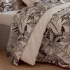 Image de Tradilinge - Drap Plat aux Impressions Noires Percale de Coton Beige 280x325 cm