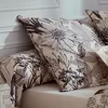 Image de Tradilinge - Taie d'oreiller aux Impressions Noires Percale de Coton Beige 65x65 cm