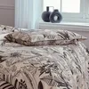 Image de Tradilinge - Taie d'oreiller aux Impressions Noires Percale de Coton Beige 50x70 cm