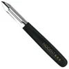 Image de Couteau Éplucheur - 2 tranchants - Noir - Acier Inox - Lame 9cm - Épluche Légumes, Fruits - Préparation Culinaire - Gauchers - Droitiers - Qualité Professionnelle - 01419K