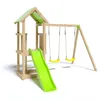 Image de TRIGANO Aire de jeux en bois EASY XPERIENCE - 2 balancoires 1 toboggan - 6 enfants