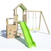 Image de TRIGANO Aire de jeux en bois 220 m ULTRA XPERIENCE - Mur descalade toboggan et balançoires - 8 enfants