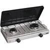 Image de Réchaud 2 feux Gaz BUTANE et PROPANE, Silver, avec couvercle