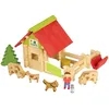 Image de Jeujura - 8051- Jeux de Construction-Petite Ferme avec Animaux - 70 Pieces