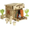 Image de Jeu de Construction en bois Far West Sherif Office 80 pièces