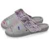 Image de Isotoner Chaussons pantoufles Mules femme ultra confortables et légers, mousse à mémoire de forme, 38 EU, gris chiné