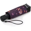 Image de Isotoner Parapluie solide, ultra déperlant, large couverture 98 cm, ouverture/fermeture automatique, fleurs aubergine