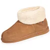 Image de Isotoner Chaussons pantoufles Bottillons femme ultra confortables et très chauds, fourrés fausse fourrure, 39, camel