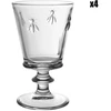 Image de Côté Table - 4 Verres à pied Abeilles transparents - 24 cl OS