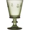 Image de La Rochère-Lot de 6 verres à vin vert olive-ABEILLE-Origine France Garantie