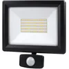 Image de Projecteur LED Noir 50W, 5500 lumens, IP65, 4000K Blanc-neutre, détecteur de mouvement 3 réglages, connecteur rapide, fixation orientable 3D - Tibelec