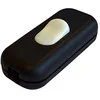 Image de Interrupteur à main bipolaire noir pour câble électrique, 2x0.75mm2, bouton luminescent - Tibelec