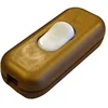 Image de Interrupteur à main bipolaire doré pour câble électrique, 2x0.75mm2, bouton luminescent, garantie 5 ans - Tibelec