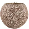 Image de Ostaria 34727 Abat-jour boule tissé en coton - Suspension boule colori Naturel Beige - Diamètre 20 cm - Abat-jour Suspension Non Electrifié