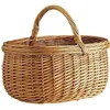 Image de AUBRY GASPARD - Panier en osier buff - 45x34x24 cm