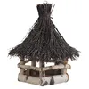 Image de AUBRY GASPARD - Mangeoire Oiseaux à Suspendre en Bouleau - Design Inspiré d'une Hutte - Ø 40 cm - Hauteur 42 cm - Poids 2,25 kg - Idéale pour Jardin ou Balcon - Solide et Résistante aux Intempéries