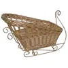 Image de Aubry Gaspard - Corbeille Traineau de Noël en Osier Laqué Doré - 62 x 40 x 41 cm - Avec Doublure Plastique - Décoration Festive Intérieure - Élégant et Pratique pour Cadeaux et Décorations de Noël