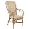 Image de AUBRY GASPARD - Fauteuil en Rotin Dossier Haut Naturel - Manau et Moelle de Rotin - 54 x 58 x 102 cm - Accoudoirs 27 cm - Assise 43 cm - Extérieur Compatible - Artisanale, Léger, Recyclable