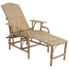 Image de AUBRY GASPARD - Chaise Longue Manau et Rotin - Dossier Réglable 4 Positions - Pliante et Extensible - Confort Optimal - Dimensions 175x76x60 cm - Poids 8 kg - Entretien Facile