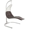 Image de AUBRY GASPARD - Balancelle Transat Résine Manado - Polyrésine/Acier - Siège 74x150 cm - Hauteur Assise 60 cm - Support 119x119 cm - Hauteur Totale 205 cm - Coussin Imperméabilisé - Charge Max 100 kg