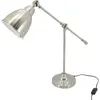 Image de AUBRY GASPARD - Lampe de Bureau en Acier Brossé - Format Ø 17,5 x H 57 - Câble 180 cm - Culot E27 Max 40W - Interrupteur Intégré - Ampoule Non Fournie - Vendu à la pièce