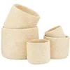 Image de AUBRY GASPARD - Cache-Pots en Bambou Patiné Blanc - Lot de 5 Tailles Différentes - Øs de 21 à 40 cm, Hauteurs de 19 à 36 cm - Idéal pour Plantes Intérieures et Extérieures - Léger et Élégant