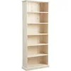 Image de AUBRY GASPARD - Bibliothèque Épicéa Brut - Finition Naturelle - L 71 x l 28 x H 180 cm - Étagère Centrale Fixe - 4 Étagères Amovibles - Livrée Montée - Style Rustique Modulable Salon