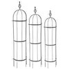 Image de AUBRY GASPARD - Treillis Déco en Métal Vieilli - Lot de 3 - Dimensions 22 x 11 x 110 cm, 26 x 14 x 125 cm, 31 x 16 x 140 cm - Livré Monté - Idéal pour Aménagement Jardin et Support Plantes Grimpantes